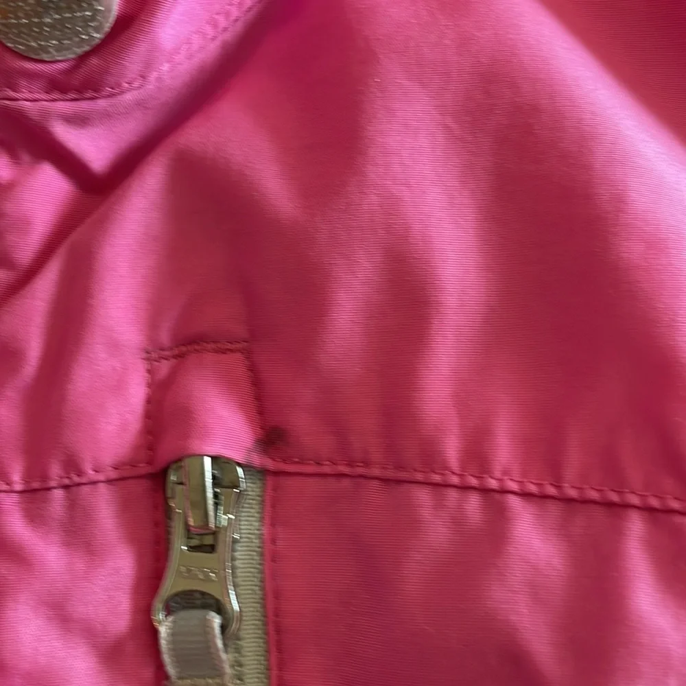 Lands End girls pink coat zipper. Parka. Large 14 - Picture 6 of 15